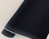 Heavy SATIN DENIM STRECH Fabric 50 quot Wide Shiny Silky Dark Navy By the yard Cotton,Poly,Spandex The most different Denim
