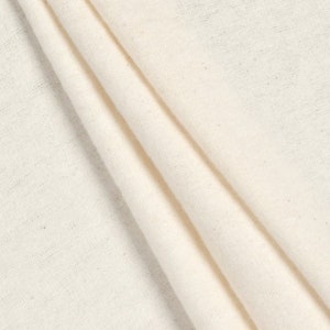 Flannel 100% Cotton Fabric, Solid, Natural  , Sold by the yard-Color Ivory