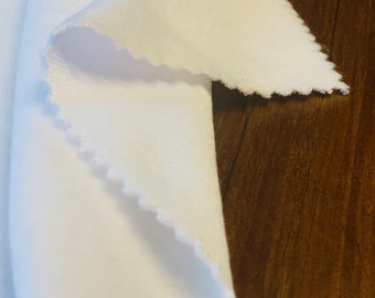 FLEECE COTTON POLY/One Side Brushed/60"wide/Black and White/Perfect for Clothing, Mask And Home Decore