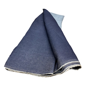 Japanese Indigo Denim Fabric 12oz Heavyweight Stretch – 97 Cotton 3% Spandex, Jeans & Jacket Material by the Yard