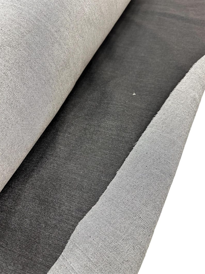 Black Stretch Denim Fabric by Yard, 8oz Denim, Cotton Poly Spandex Blend, 55-56” Wide, Dark Charcoal Black Apparel Fabric for Jeans, Jackets image 10