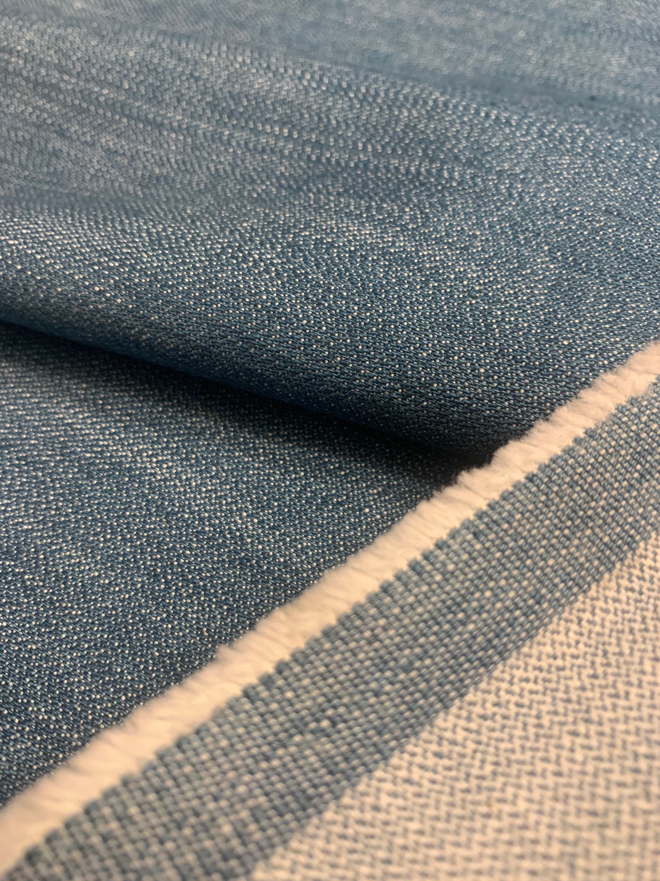 100% Cotton Blue Jeans Fabric Lightweight Denim Fabric By The Yard 6 Oz 203  Gsm