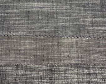 CHAMBRAY STRECH-stof 4oz - indigo, bruin en zwart (dun en lichtgewicht) - Wordt op maat gesneden verkocht - 50" breed/perfect voor kleding, handwerk..