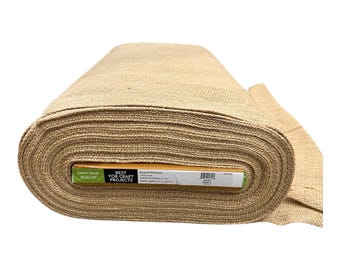 Natural Burlap Fabric Roll – 47” Wide x 20 Yards, Folded Jute Cloth for Rustic Wedding Décor, Farmhouse Crafts & DIY Projects