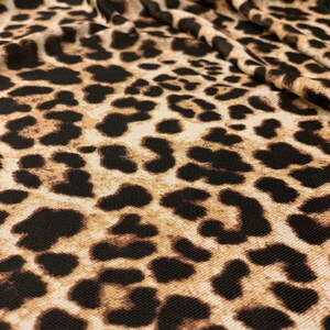 LEOPARD (Cheetah) POWER MESH  62&quot; Wide /Taupe Color (Black,Brown,Cream) /By the yard ,4Way Strech Knit