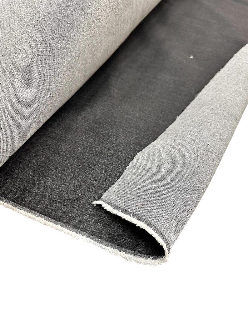 Black Stretch Denim Fabric by Yard, 8oz Denim, Cotton Poly Spandex Blend, 55-56” Wide, Dark Charcoal Black Apparel Fabric for Jeans, Jackets image 9
