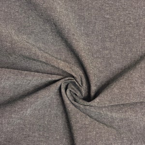 CHAMBRAY Charcoal Denim Fabric 100% Cotton/Sold by the Yard - 58" Wide