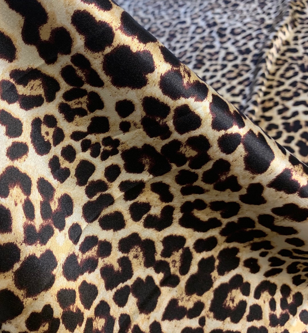 Satin Cheetah Fabric/58 Wide/ Sold by the Yard/special Print - Etsy