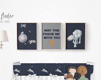 STAR WARS PERSONALIZED digital art, star wars baby decoration, star wars baby, star wars inspiration, star wars gift, baby room decoration