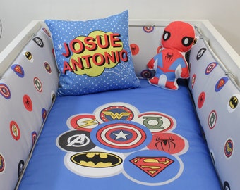 superhero crib sheets