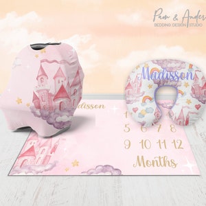 Conjunto de accesorios de princesa, Manta de princesa, Accesorios de bebé niña, Accesorios de bebé niña personalizados, Guardería de princesa