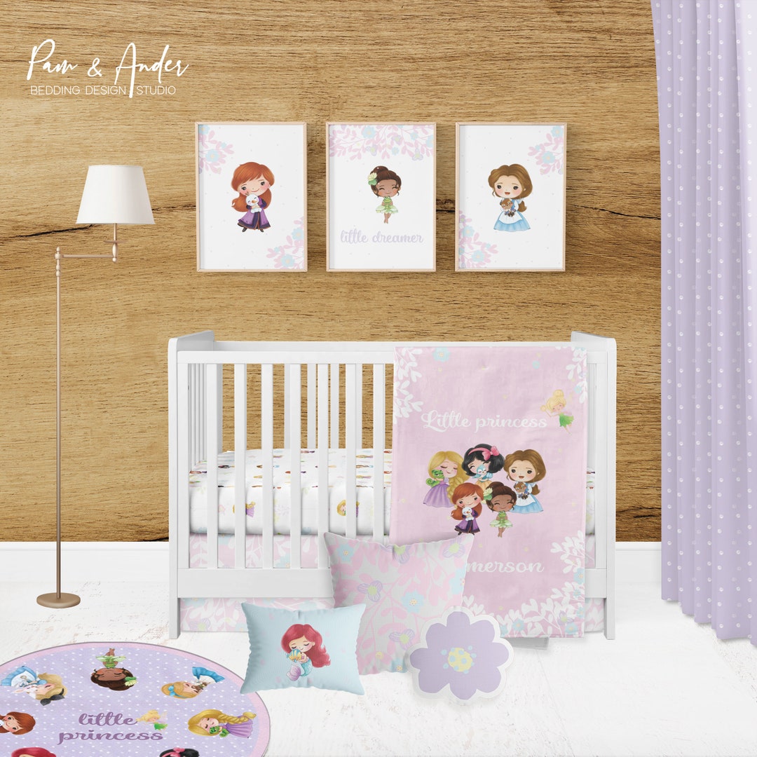 Babyhug Premium Cotton Fitted Crib Sheets Princess Theme Pack of 2 - Pink
