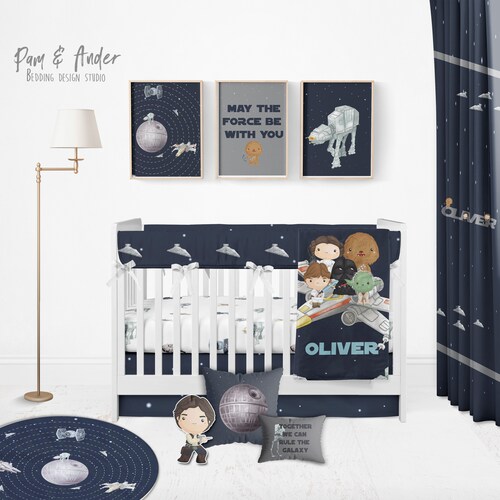 STAR WARS Bedding Girl Customized Crib Set Nursery Set Etsy