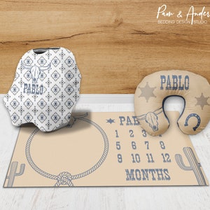 CONJUNTO DE ACCESORIOS DE VAQUERO, Manta de bebé niño, Vivero tribal, Conjunto de accesorios de vaquero, Accesorios tribales, Manta de bebé vaquero
