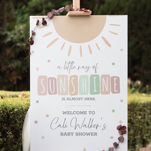 Ein kleiner Sonnenstrahl Willkommensschild, Custom Made Schild, Willkommensschild, Baby Shower Willkommensschild, Kundenspezifisches Digital Design Willkommensschild
