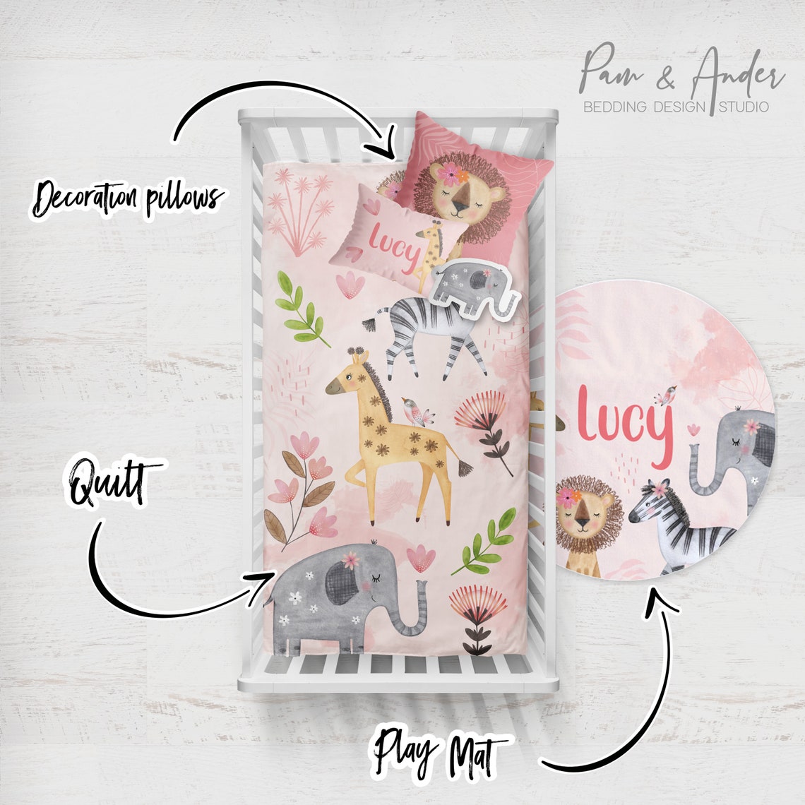 SAFARI BABY BEDDING Safari Blanket Jungle Baby Bedding Baby Etsy