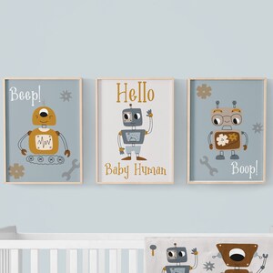 ROBOT digital art, robot baby decoration, robot baby, robot inspiration, robot gift, baby room decoration
