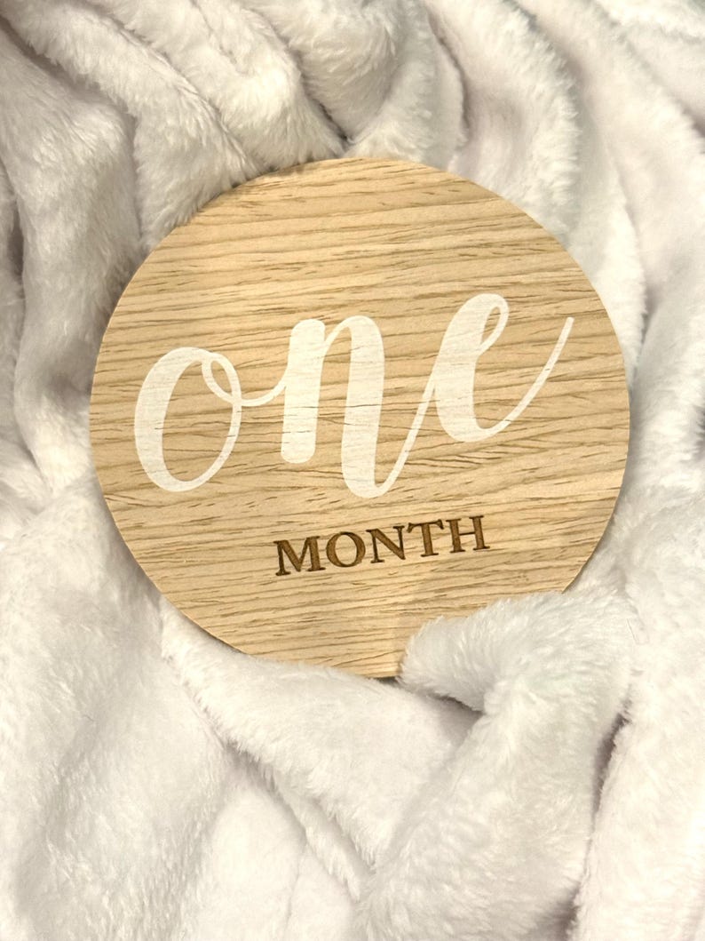 Baby Milestone Wooden Signs Set (1-12 Months), Baby Shower Gift ...