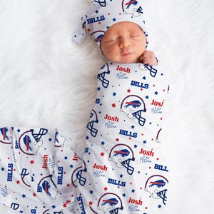 Juego de pañales para bebé BUFFALO FOOTBALL, regalo para baby shower, regalo para recién nacido, pañales para bebé con diseño de fútbol, pañales para bebé personalizados
