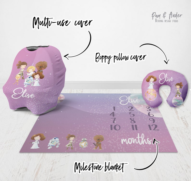 STAR WARS Bedding Girl Customized Crib Set Nursery Set Etsy