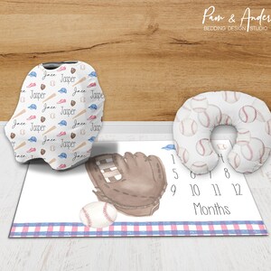 Conjunto de accesorios de béisbol para bebé niño, Conjunto de accesorios de béisbol, Conjunto de guardería deportivo, Conjunto de accesorios personalizados