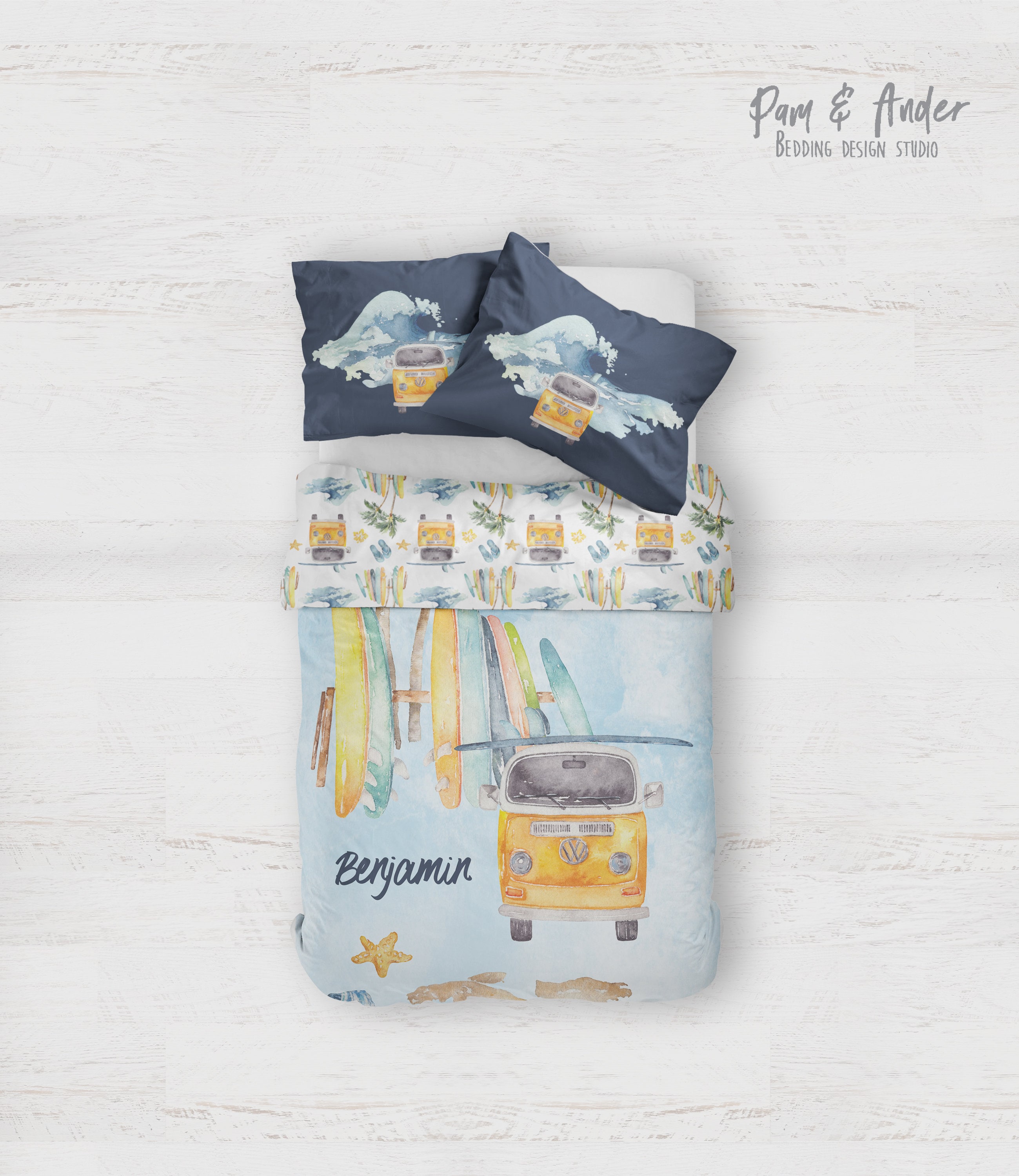 surf baby bedding