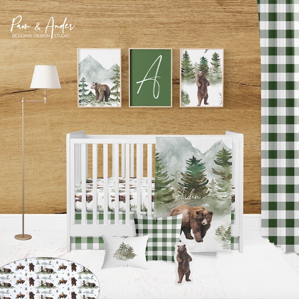 Woodland Crib Bedding Etsy