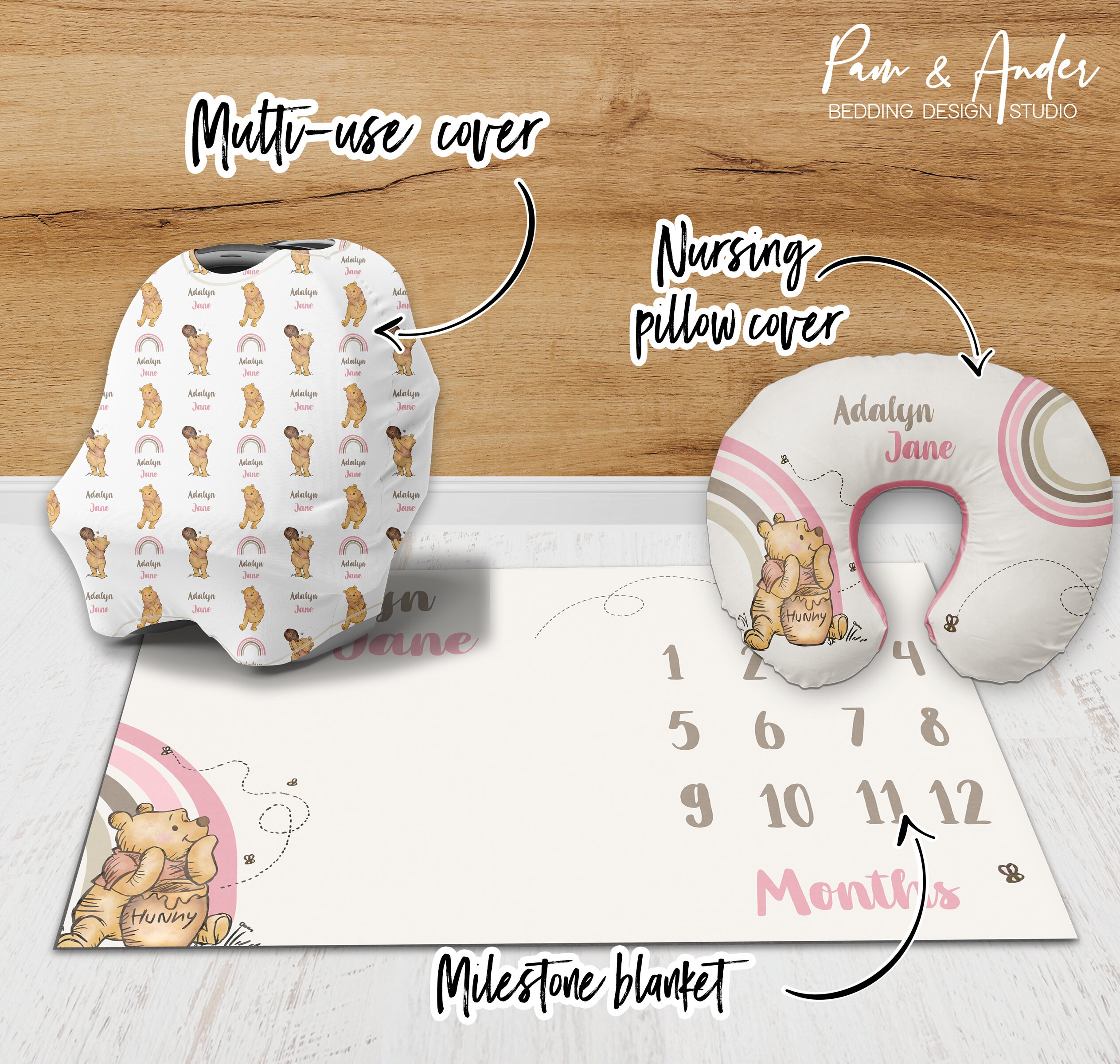 Baby girl winnie the pooh crib set discount