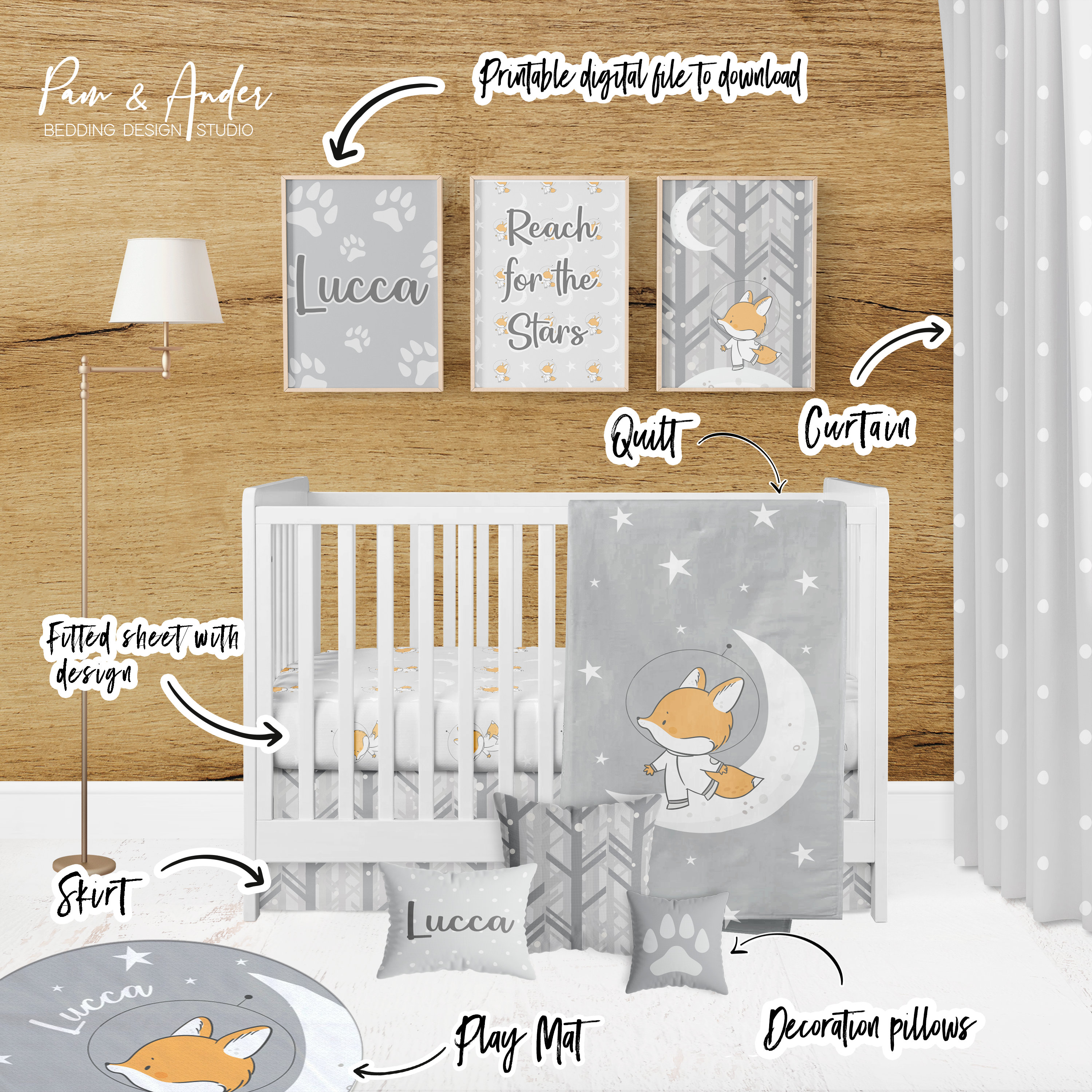 Fox nursery cheap bedding