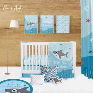 Baby shark cot bedding hotsell