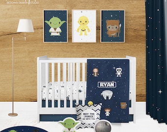 STAR WARS Crib Bedding Set, Customized Design, star wars crib bedding, baby Bedding, Baby design, baby bedding