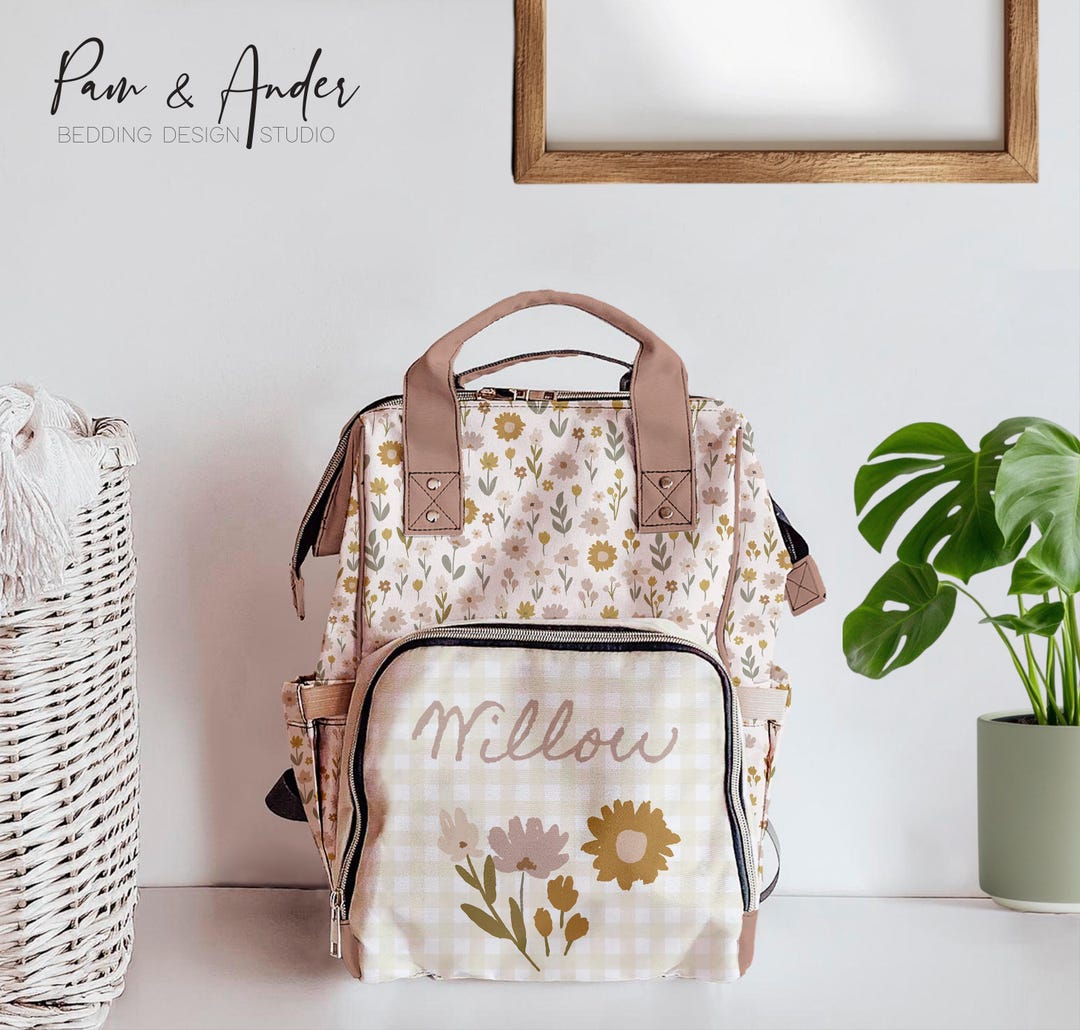 Diaper bag Nordic flowers main image 1