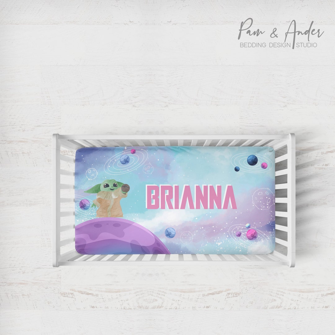 BABY YODA Crib Sheet Customized Design Crib Bedding Baby Etsy