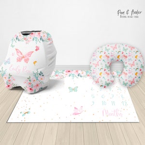Conjunto de accesorios de mariposa, Conjunto de bebé de mariposa floral, Accesorios de mariposa personalizados, Regalo de bebé floral