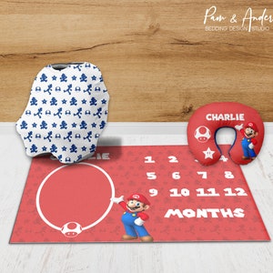 Set de accesorios de Mario, Set de accesorios para niño, Guardería de videojuegos, Set de accesorios de setas