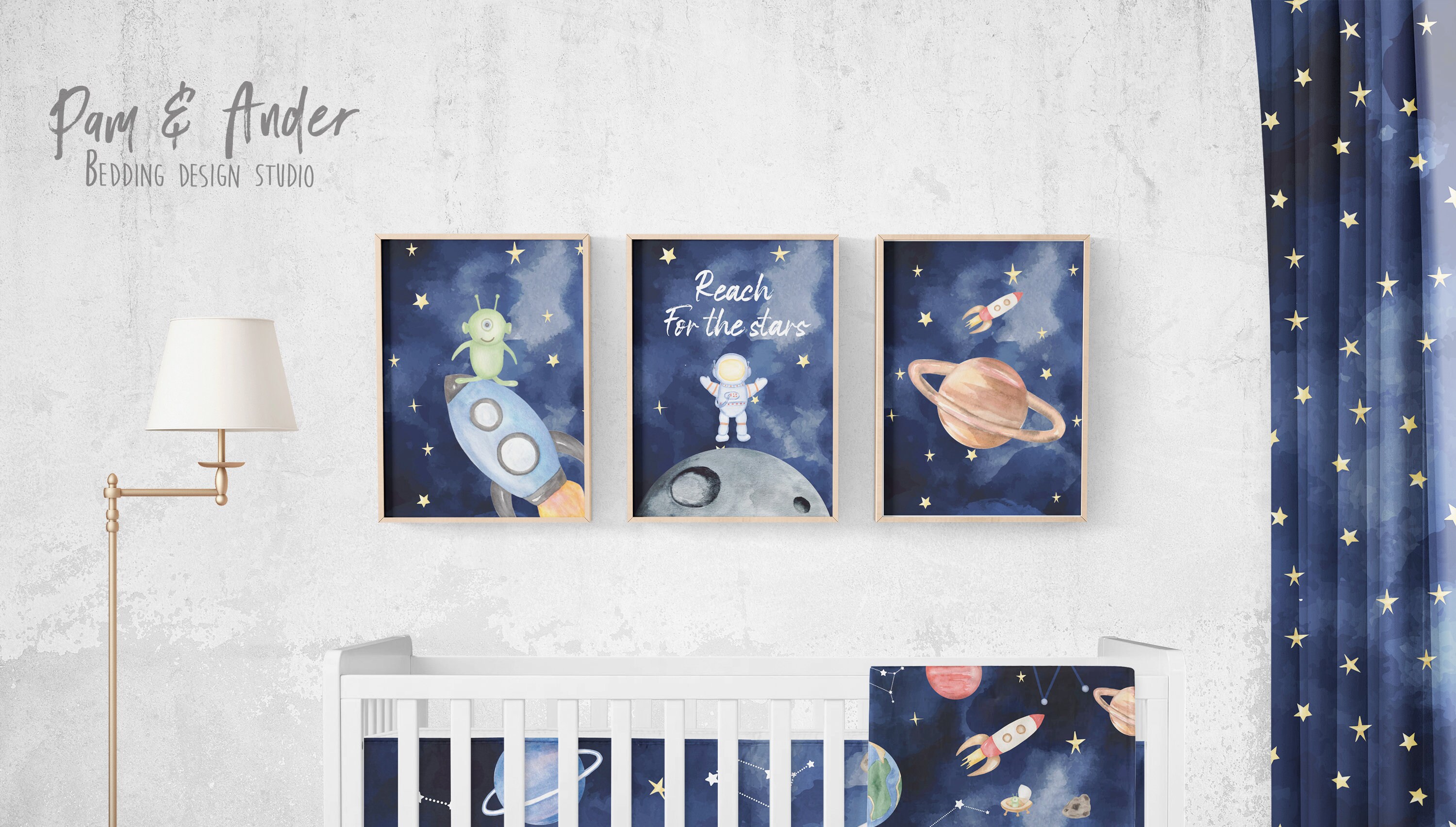 SPACE BABY Digital Art Outer Space Baby Decoration Astronaut Etsy UK