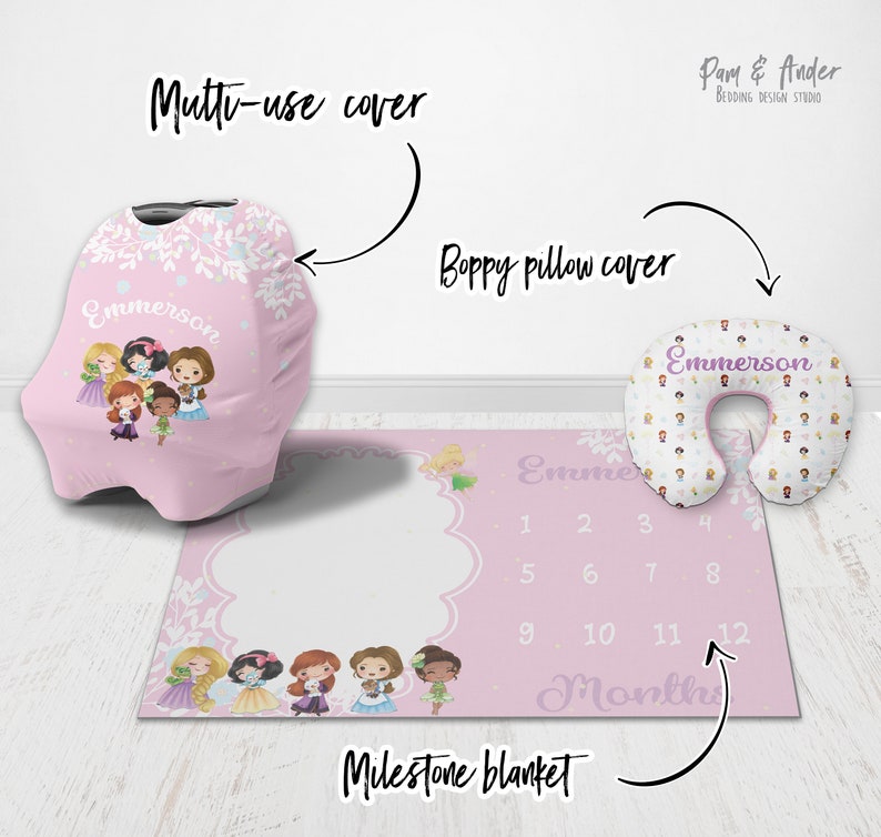 PRINCESS Customized Crib Set Princess Bedding Nursery Set Etsy