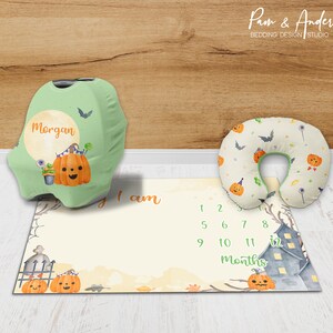 GUARDERÍA DE CALABAZA, Set de accesorios de calabaza, Accesorios para bebés de Halloween, Accesorios de Halloween