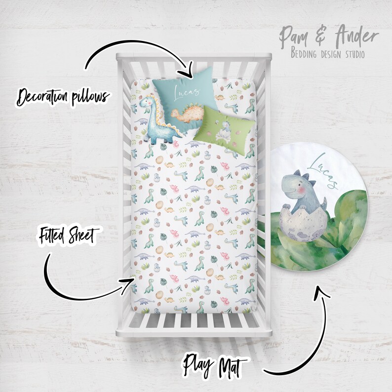 DINOSAUR NURSERY Dinosaur Baby Blanket Baby Boy Bedding Etsy