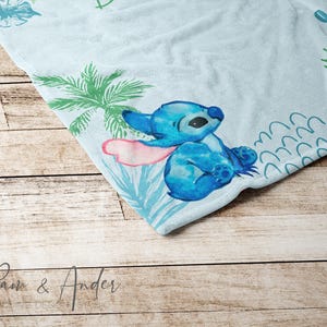 Stitch Baby Boy Milestone Blanket, Baby Boy Personalized Blanket, Baby Shower Gift, Baby Boy Gift, Newborn Gift, Personalized Baby Blanket afbeelding 2