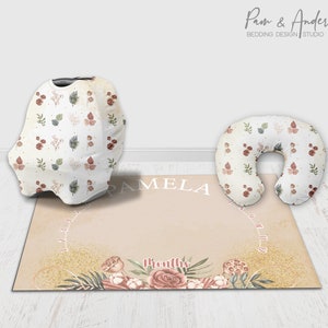 SET DE ACCESORIOS BOHO, Set de accesorios florales, guardería para bebés Boho, accesorios boho