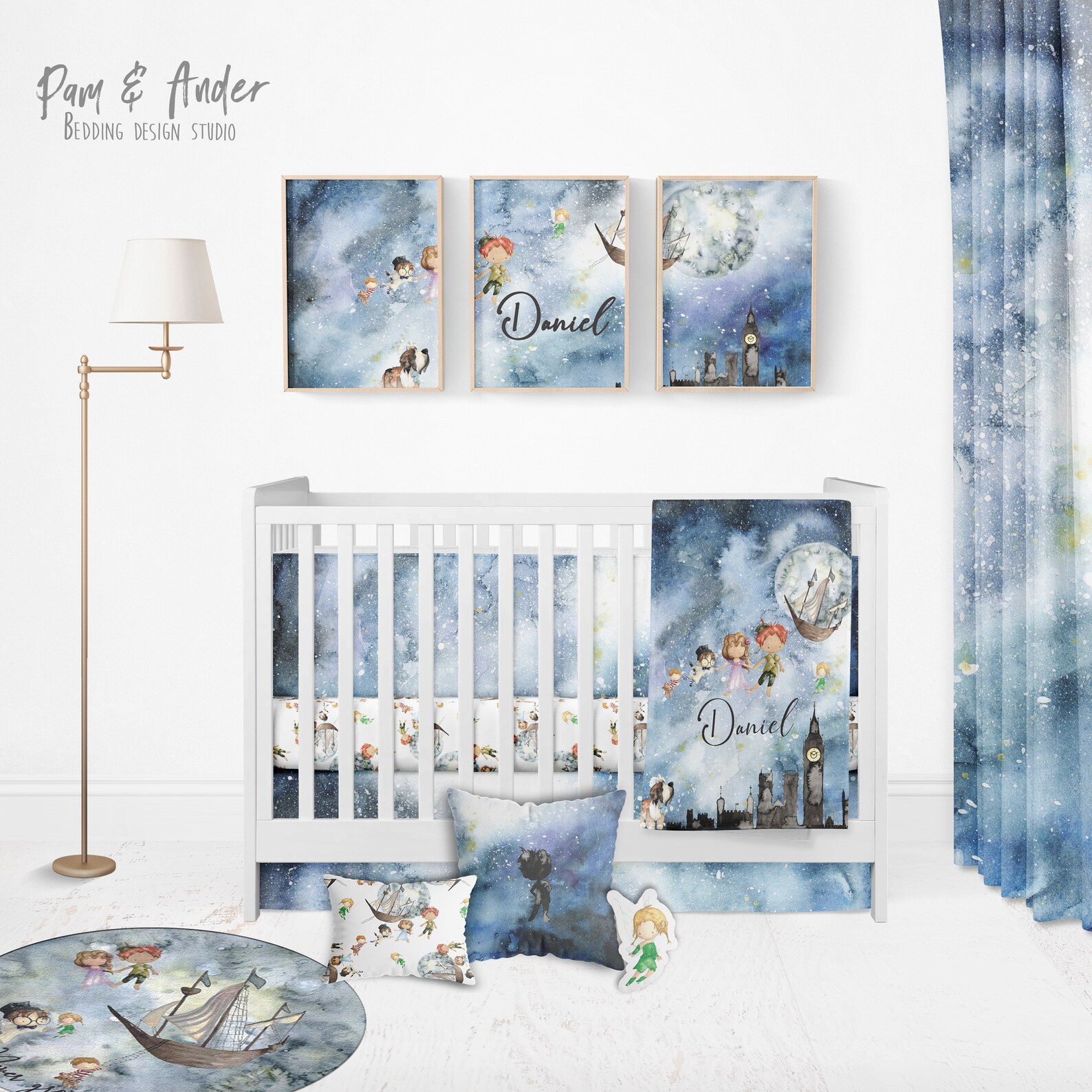 PETER PAN NURSERY Peter Pan Bedding Set Nursery Bedding Etsy