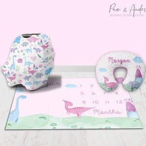 Conjunto de ACCESORIOS PARA NIÑA DINOSAURIO, guardería de niña dinosaurio, decoración de dinosaurio, accesorios personalizados