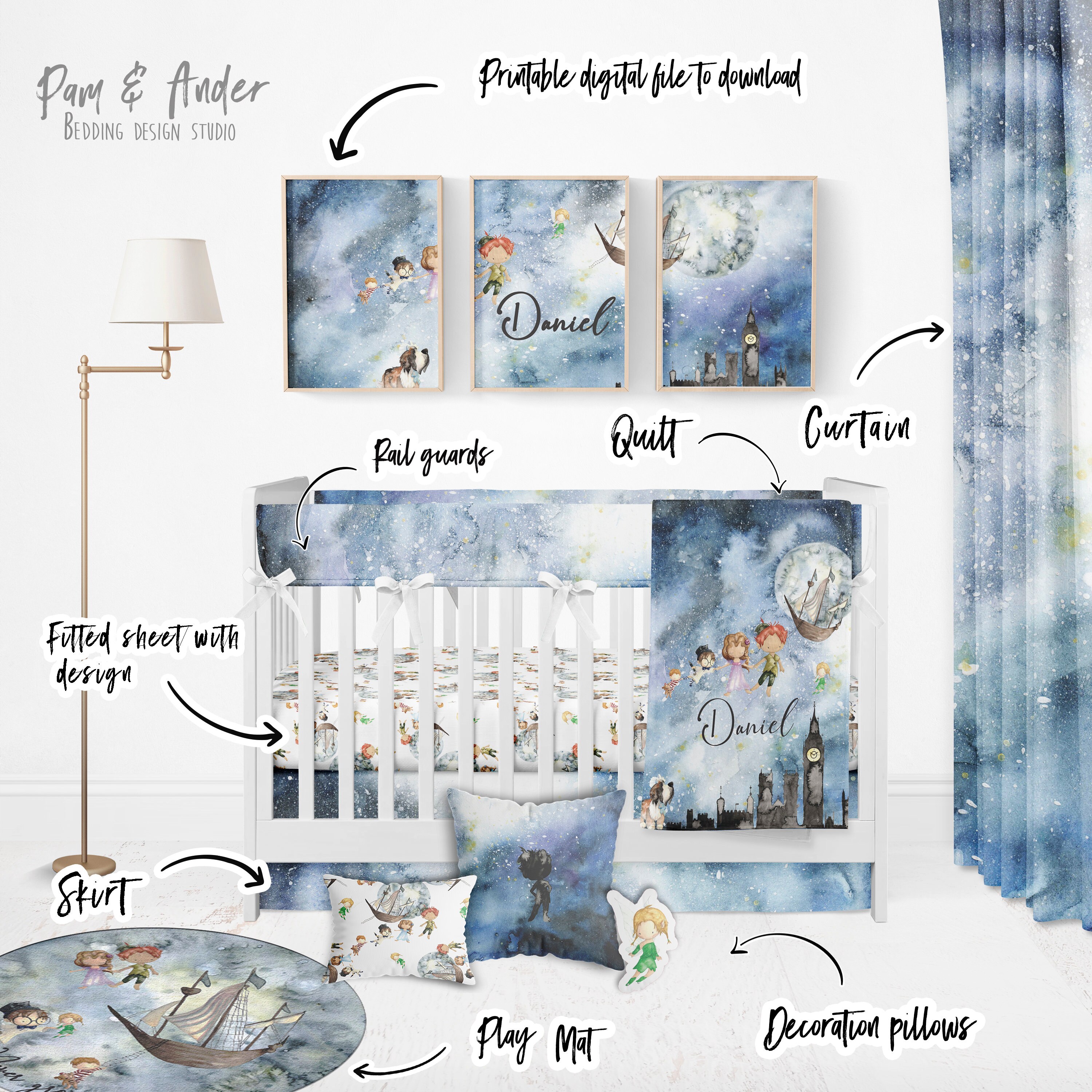 PETER PAN NURSERY Peter Pan Bedding Set 