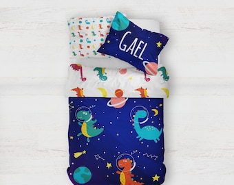 OUTER SPACE BEDDING, baby boy nursery set, personalized bed set, blue, baby bedding, galaxy, personalized bedding