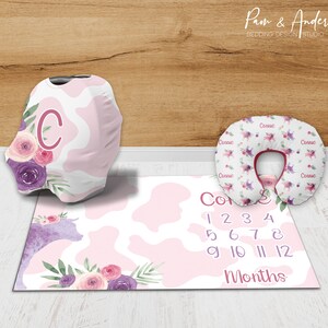 Accesorios BEBÉ FLORAL VACA, Conjunto de accesorios florales, Vaca floral