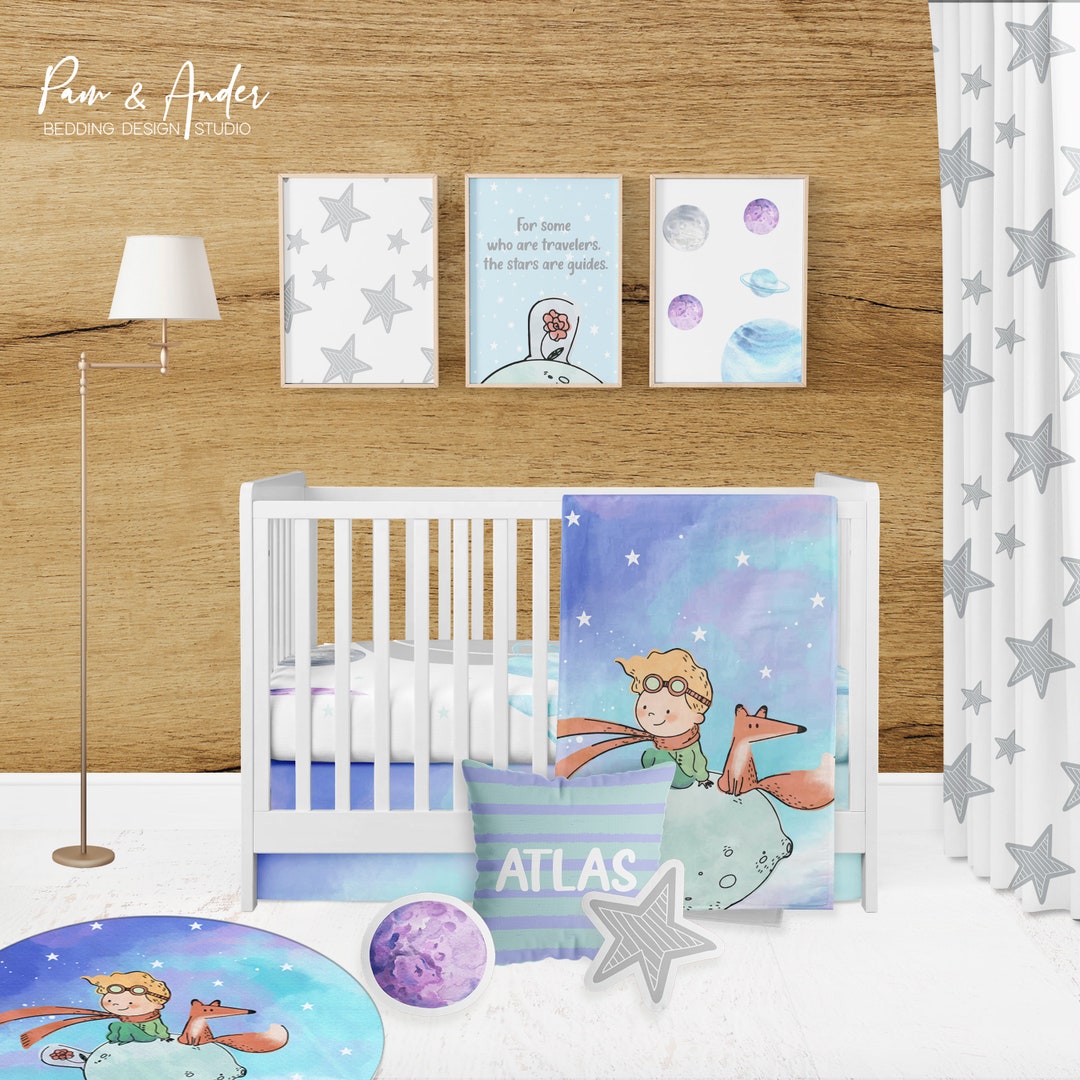The Little Prince Baby Bedding, Le Petit Prince Crib Bedding, Boy Crib