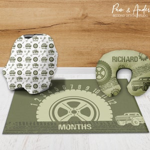 Conjunto de accesorios para camión, Accesorios para bebé niño, Guardería de camión, Conjunto de accesorios para guardería de niño, Bebé personalizado, Camión, Mudding