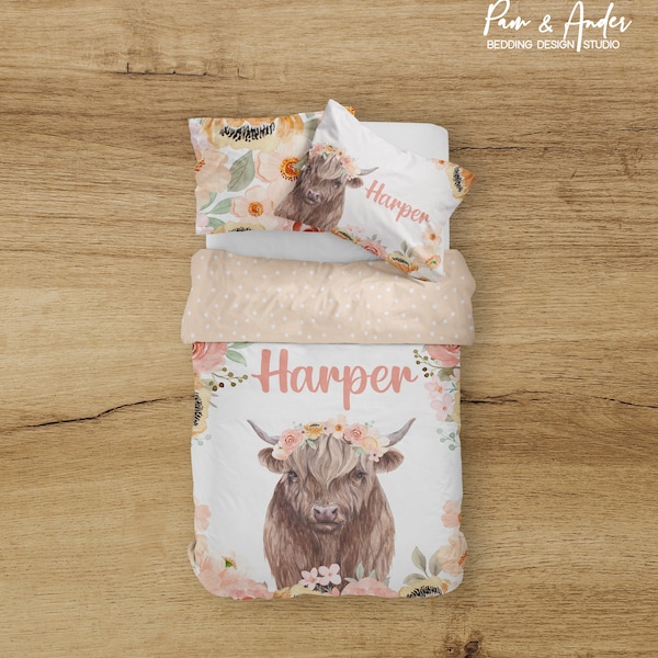 Cow Toddler Girl Bed Set Etsy