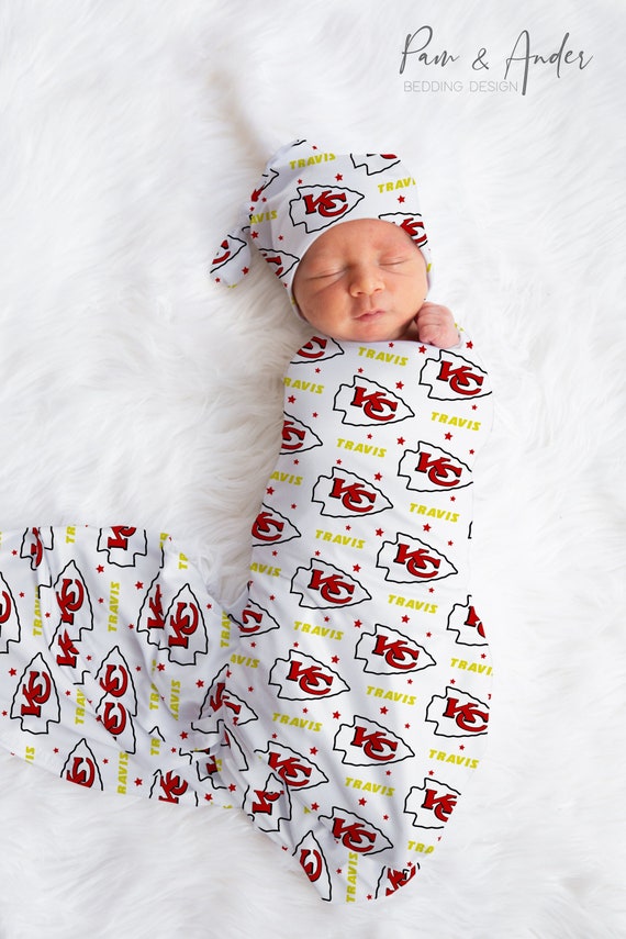 KANSAS CITY FOOTBALL Baby Swaddle Set Baby Shower Gift Newborn Gift Football Baby Swaddle Personalized Baby Swaddle Etsy Canada